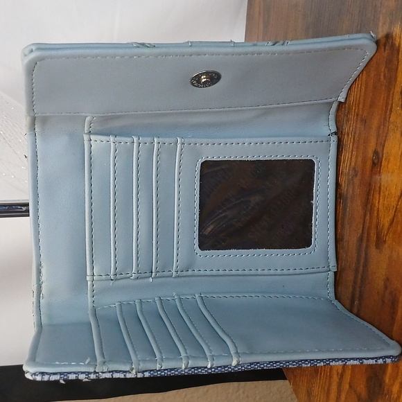 Steve Madden Blue Logo Women's Wallet Jean Colored - Picture 4 of 15